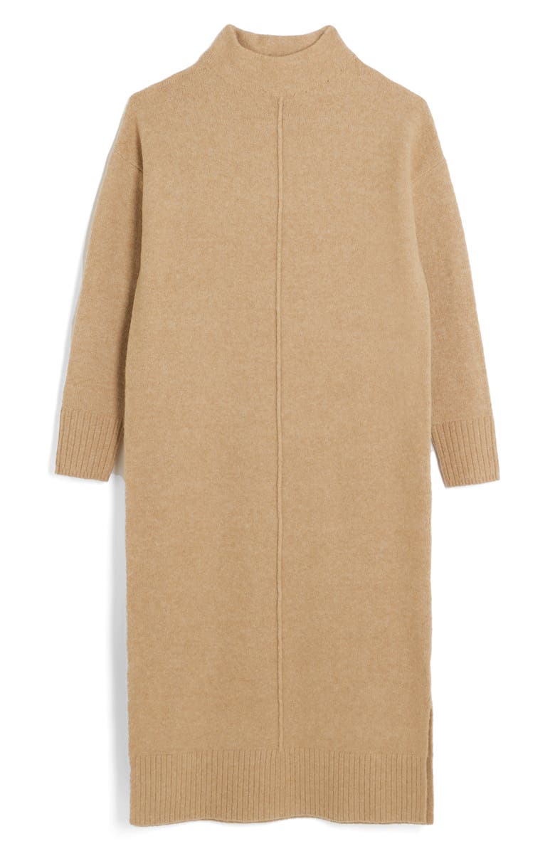 River Island Center Seam Long Sleeve Midi Sweater Dress, Alternate, color, 