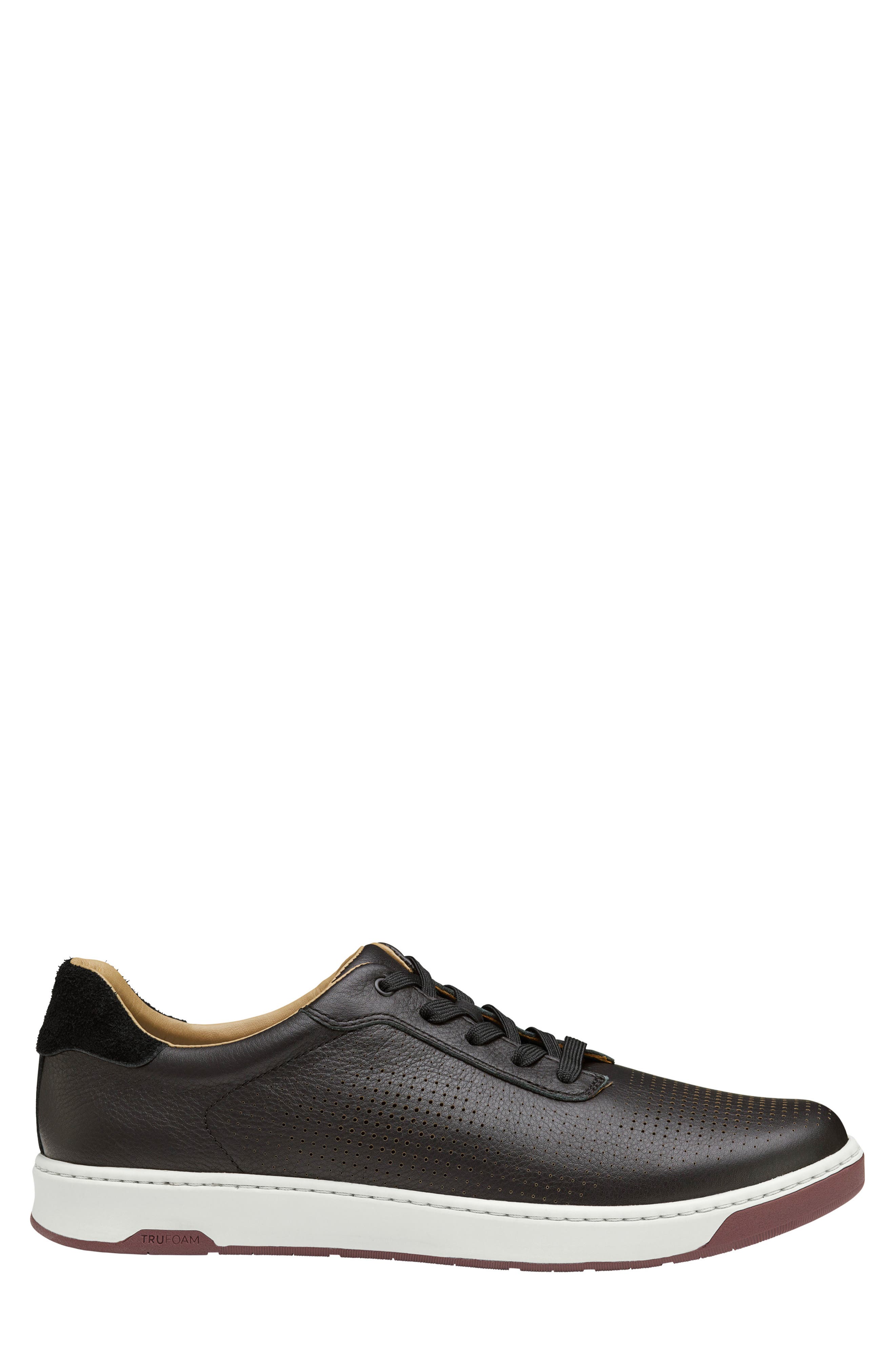 Johnston & Murphy Daxton U-Throat Leather Sneaker, Alternate, color, 