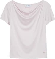 ST. JOHN Cowl Neck Knit Top