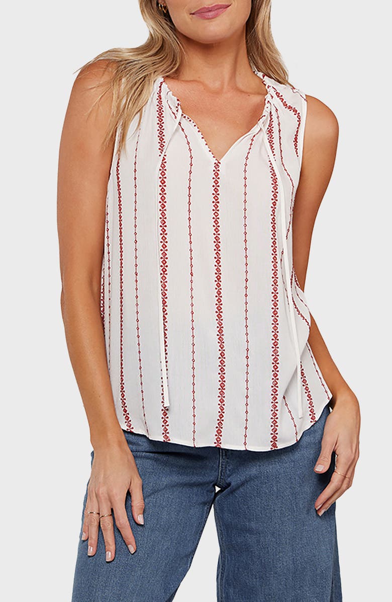 matty m. Hannah Split Neck Tank Top, Main, color,