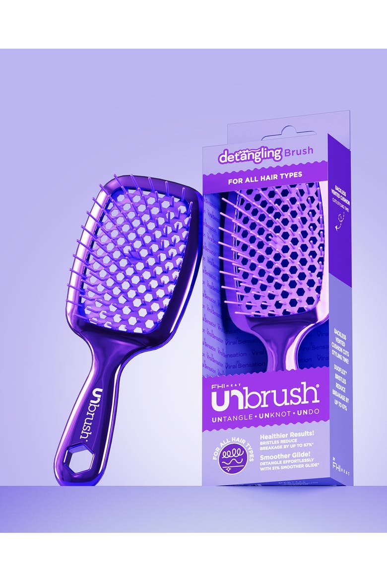 Detangling Brush, Alternate, color, Purple Stellar