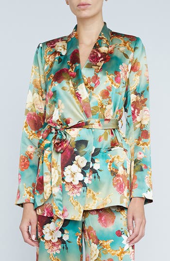 L Agence L'agence Everly Wrap Blazer In Multi Rococo