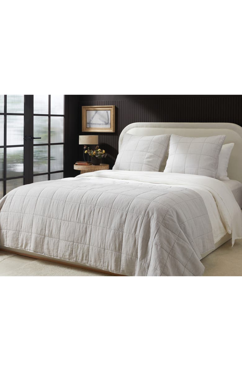 Parachute Linen Box Quilt, Alternate, color, White