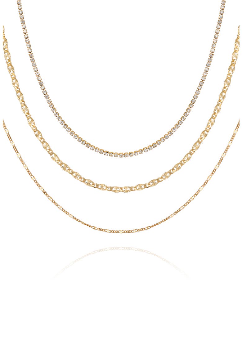 Three Layer Boxed Necklace, Alternate, color, GOLD TONE