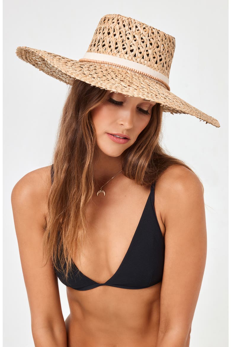 Marbella Straw Hat, Alternate, color, NATURAL