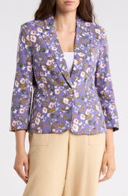 Nicole Miller Jade Floral Notch Lapel Blazer