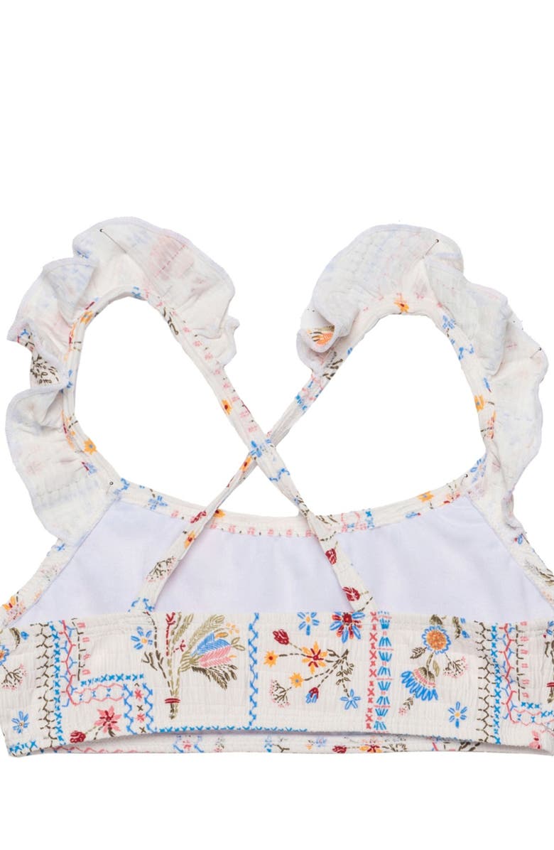 Gottex Kids Floral Soul Textured Scoop Neck Ruffle Swim Set, Alternate, color, Multi-Soul