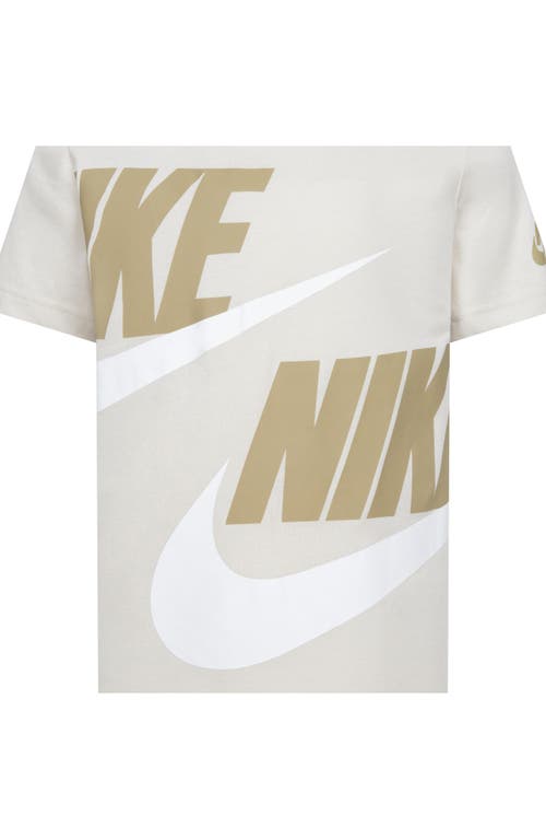 Nike Kids' Futura Performance Graphic T-shirt & Shorts Set In Parachute Beige