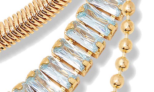 Brook & York Priya Birthstone Tennis Bracelet In Gold March
