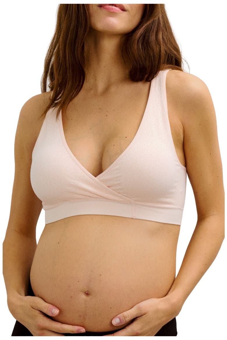 The Jacquard Dream Feed Nursing and Sleep Bra, Main, color, Light-Pink