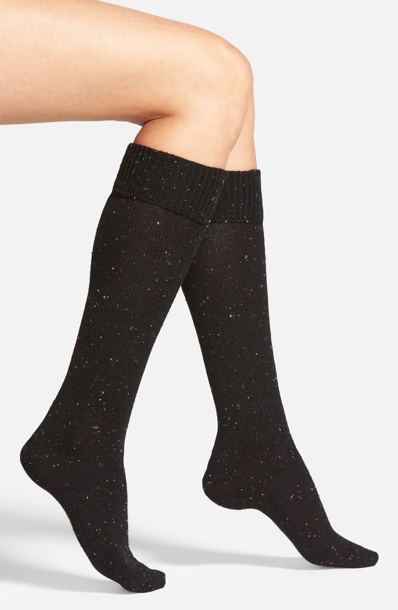 Hue Cuffed Tweed Knee Socks, Main, color,