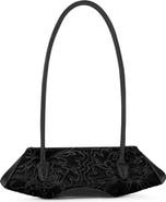 behno Elizabeth Mini Floral Quilted Leather Baguette Bag
