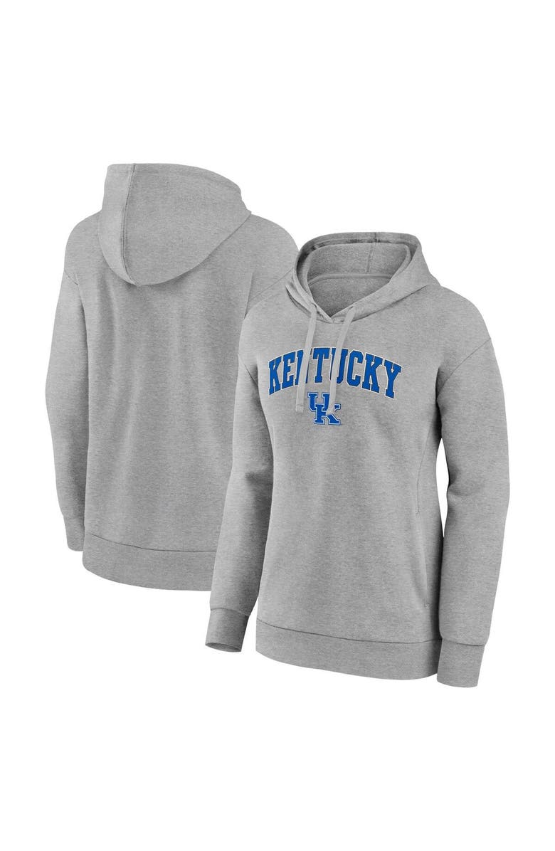 FANATICS Women's Fanatics Branded Heather Gray Kentucky Wildcats Evergreen Campus Pullover Hoodie, Main, color, 