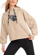 DKNY SPORT Women's DKNY Sport Cream Tennessee Titans Debbie Dolman Raglan Pullover Hoodie