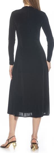 Marla Long Sleeve Draped Midi Dress