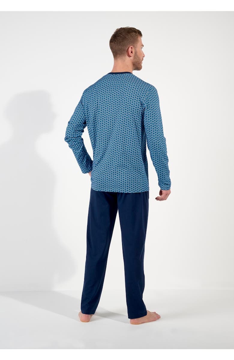 HOM Martinez Long Pajama Set, Alternate, color, Blue Print