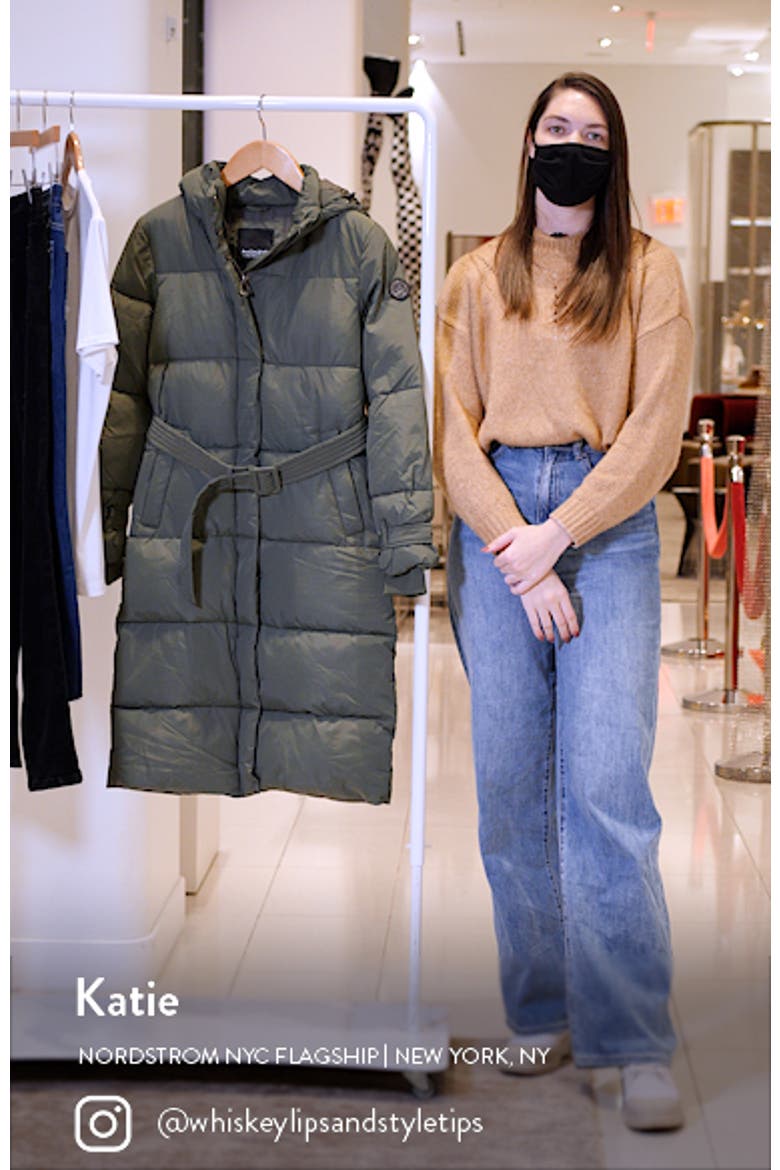 Mara Belted Maxi Puffer Coat with Removable Hood video