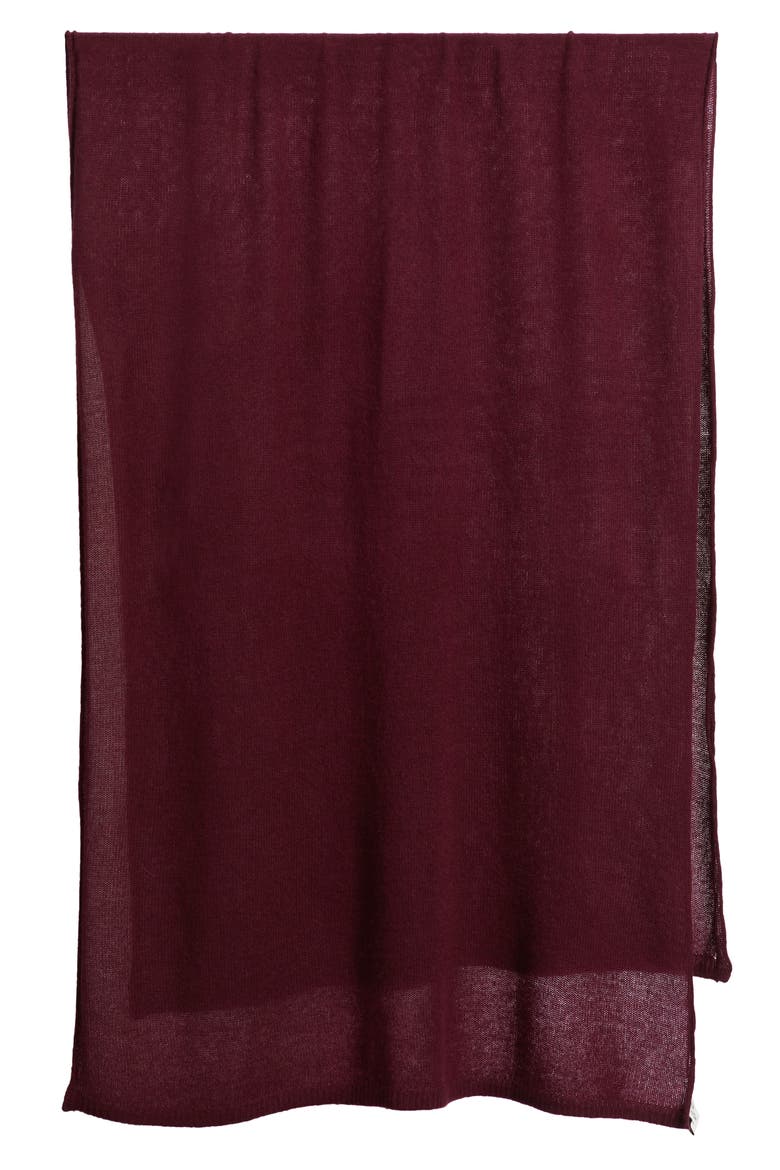 Cashmere Scarf, Alternate, color, BURGUNDY FIELD