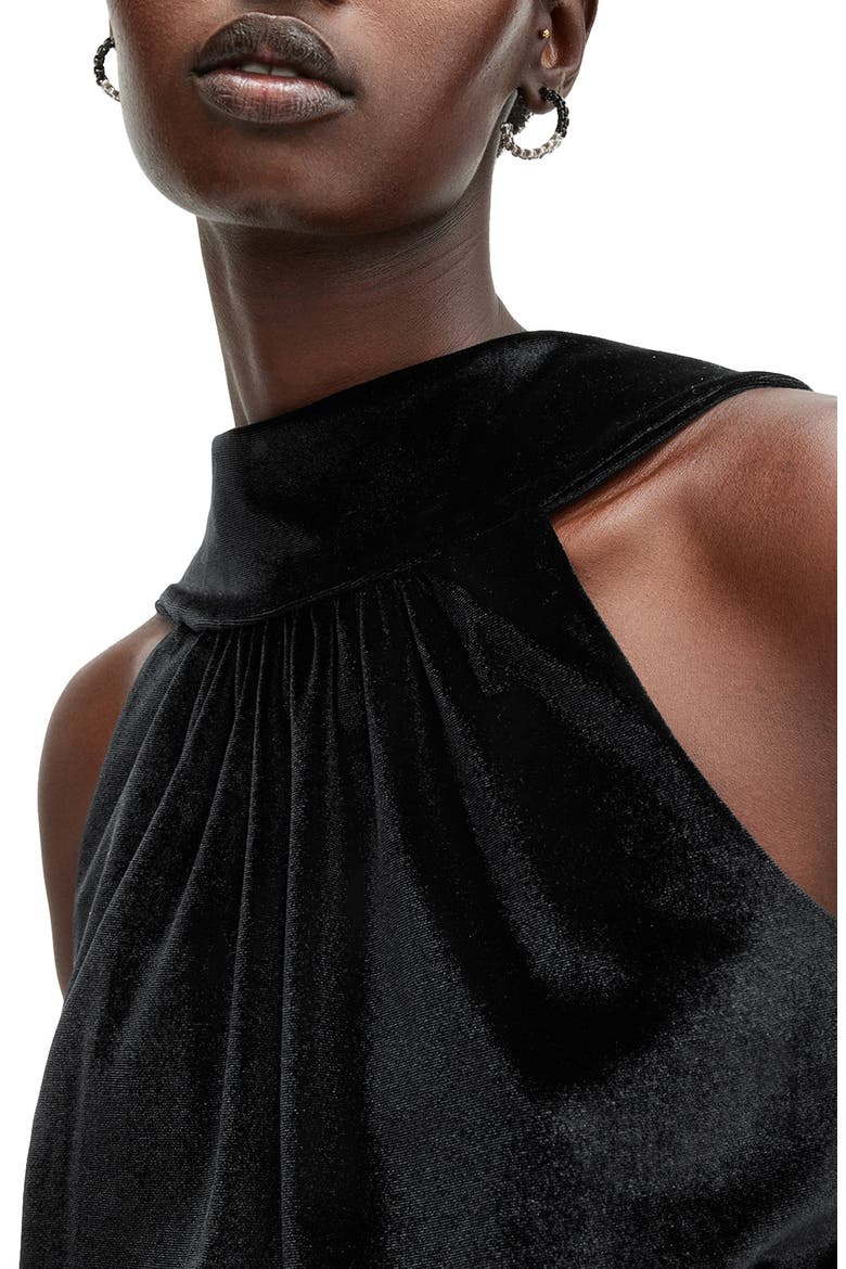 Bellatrix Sleeveless Velvet Top, Alternate, color, BLACK