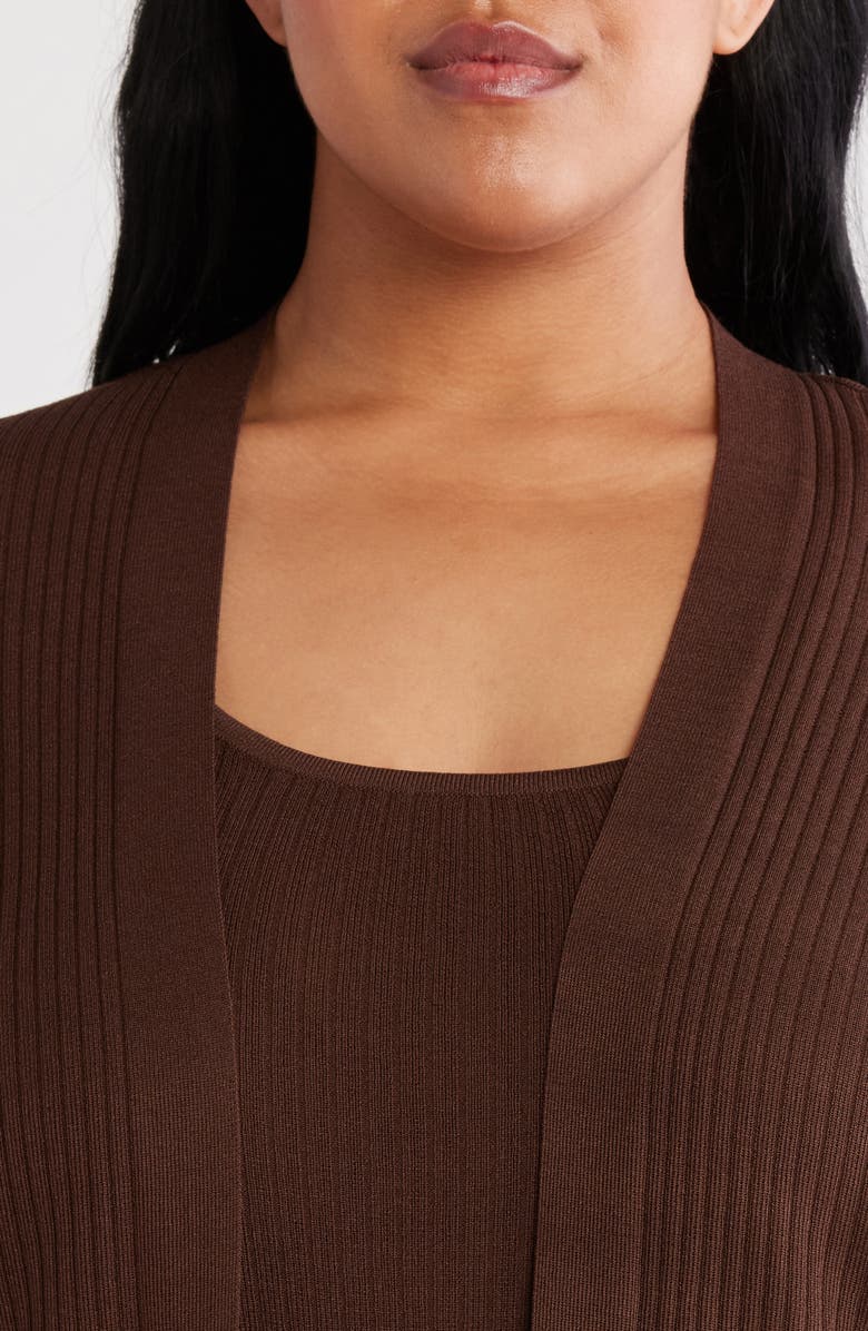 Jones New York Sutton Open Front Rib Cardigan, Alternate, color, 