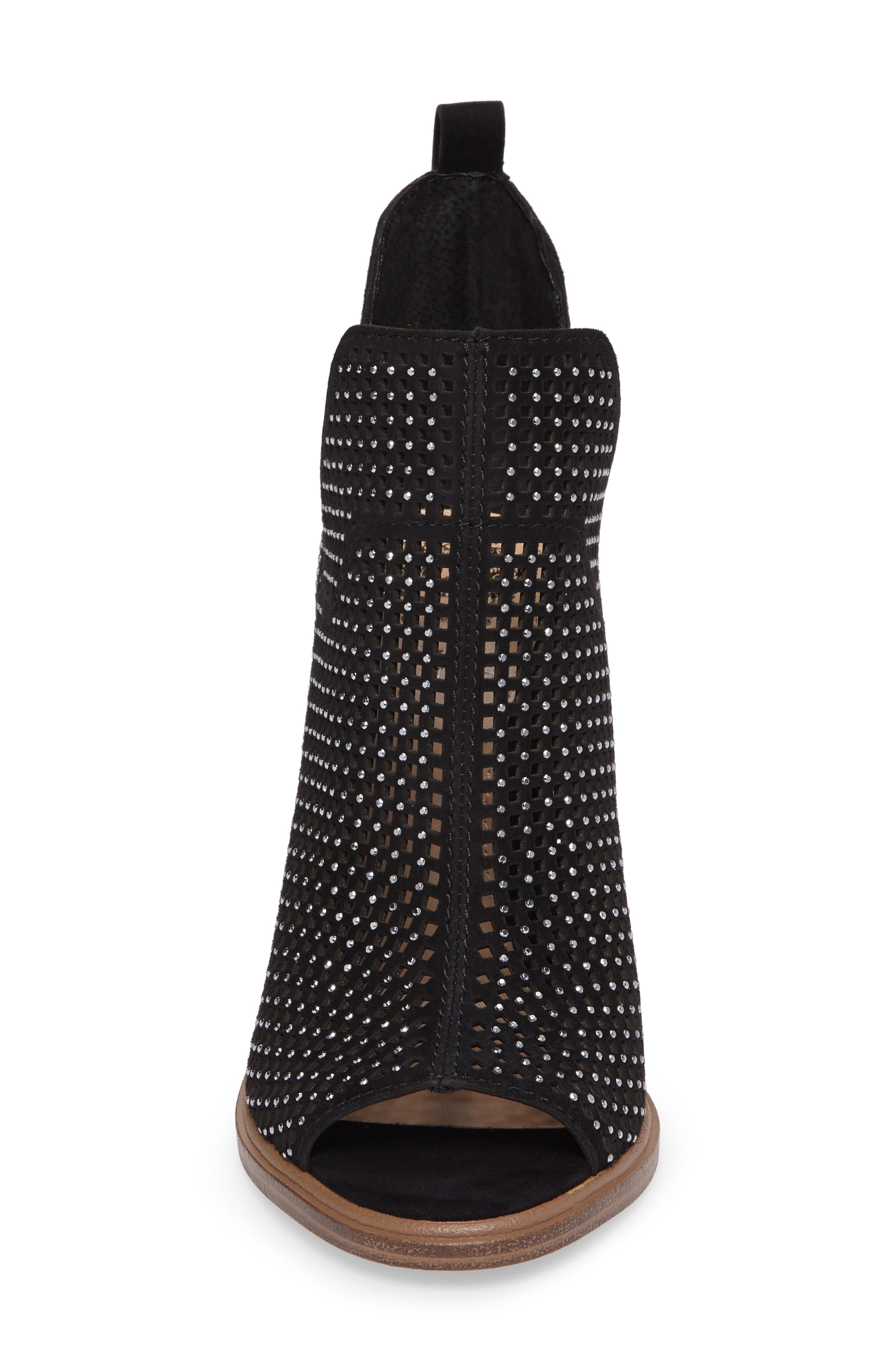 Kiminni Open Toe Bootie, Alternate, color, BLACK SUEDE