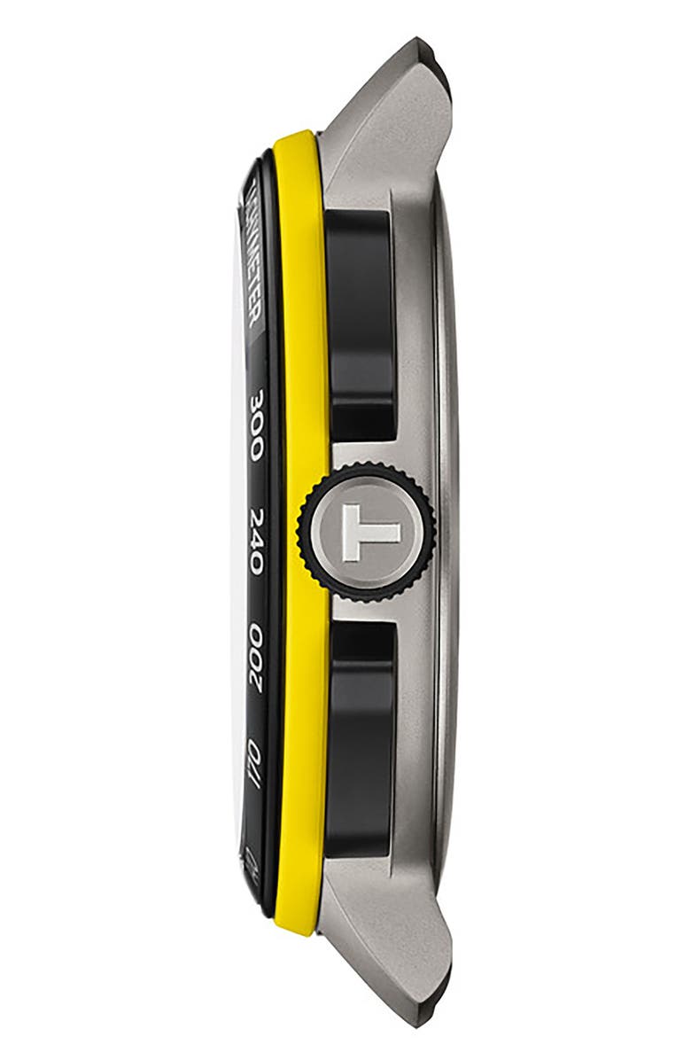 Tissot T-Race Cycling Tour de France 2020 Chronograph Silicone Strap Watch, 44mm, Alternate, color, 