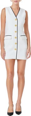 Endless Rose Sleeveless Button Front Minidress