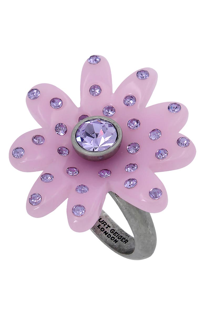 Kurt Geiger London Daisy Crystal Cocktail Ring, Alternate, color,