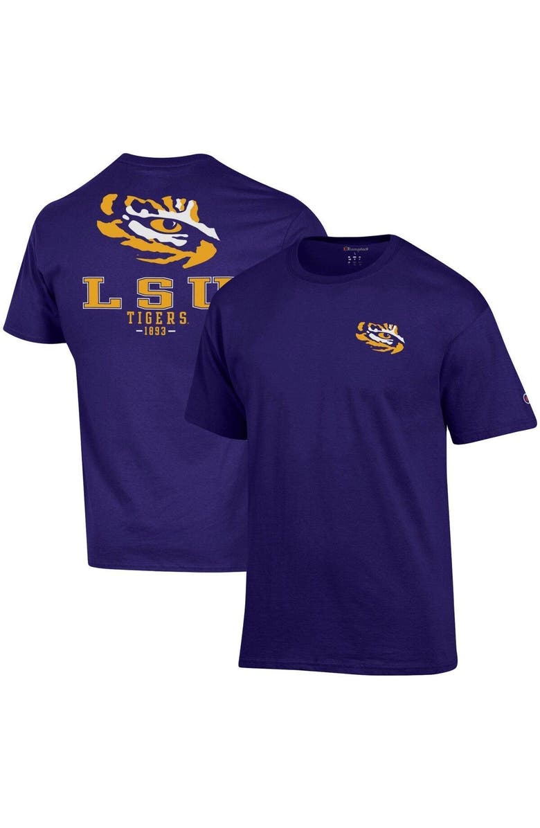 Champion Men's Champion Purple LSU Tigers Stack 2-Hit T-Shirt, Main, color, 