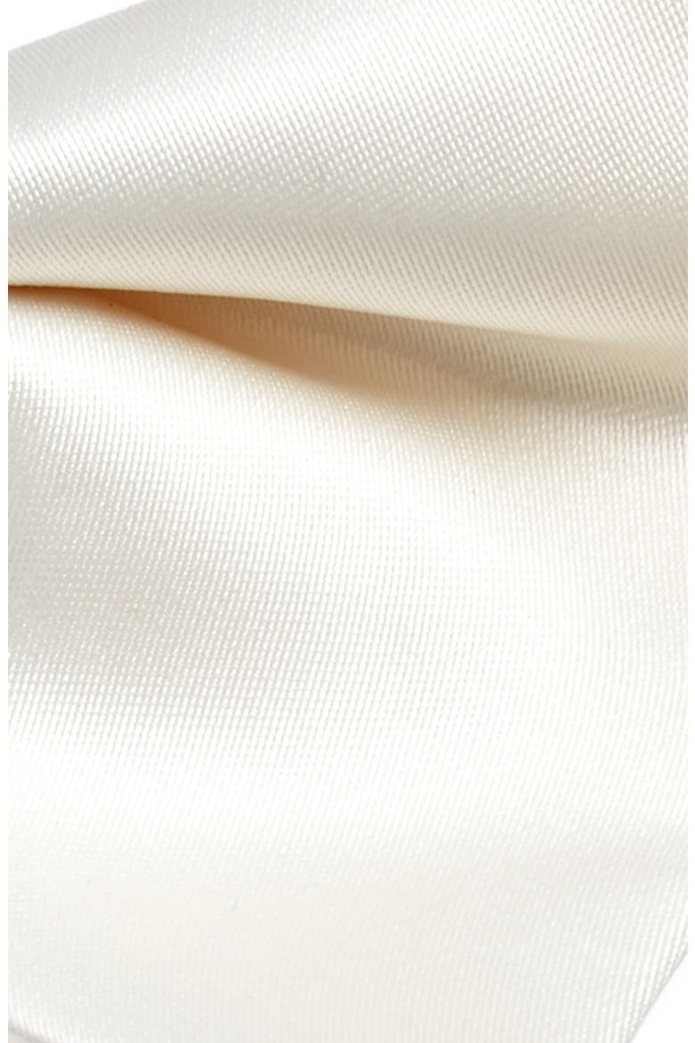 White Silk Butterfly Bow Tie, Alternate, color, WHITE
