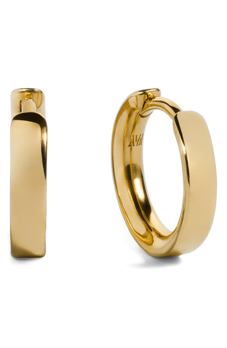 Monica Vinader Essential Huggie Hoop Earrings, Main, color, 18K Gold Vermeil