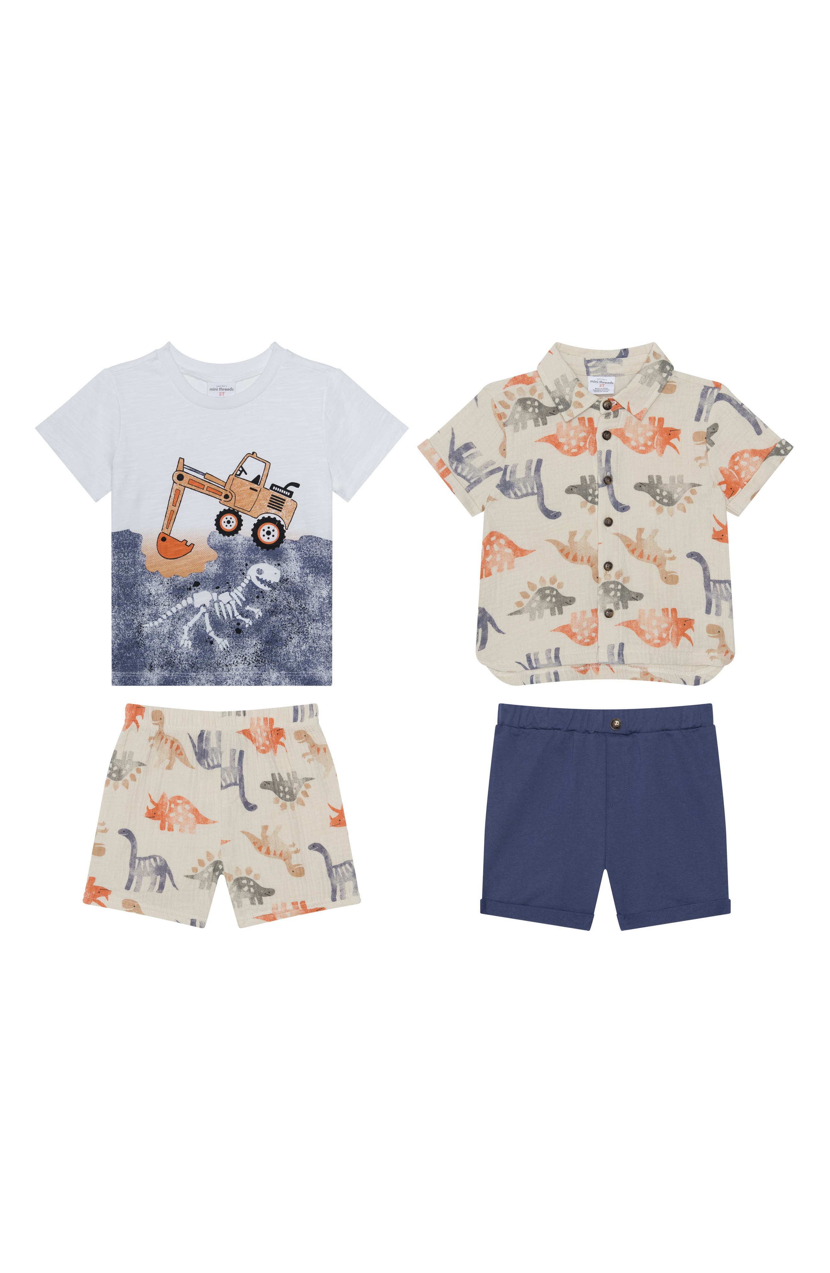 Petit Lem Kids' Mix & Match 4-Piece Tops & Shorts Set