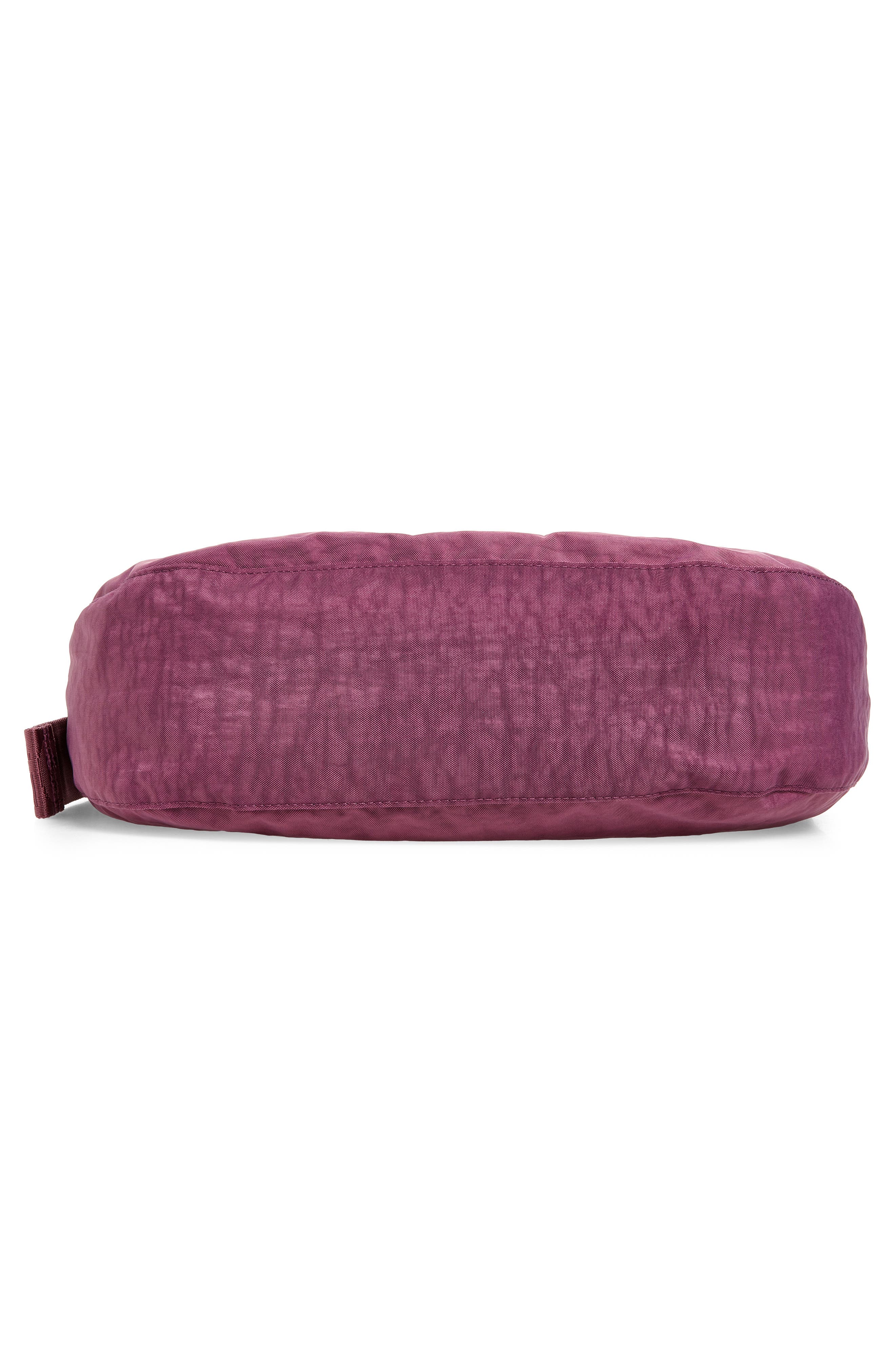 Medium Crescent Recycled Nylon Crossbody Bag, Alternate, color, WILD PLUM