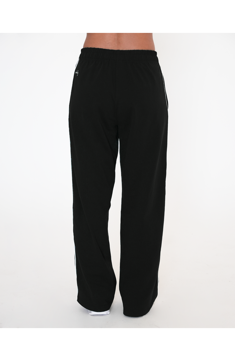 Rebody Active Rugby Piping Relaxed Wide Leg Pant, Alternate, color, Black/White