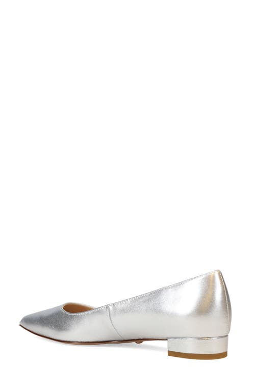 Pelle Moda Aaila Pointed Toe Flat In Silver