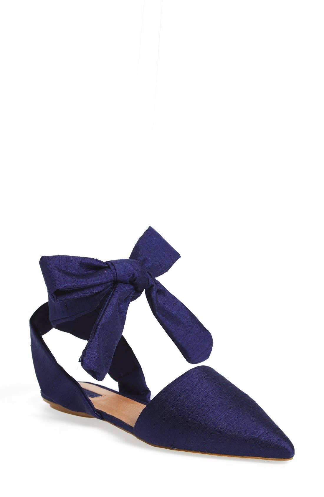 'Khloe' Pointy Toe Flat, Main, color, PURPLE