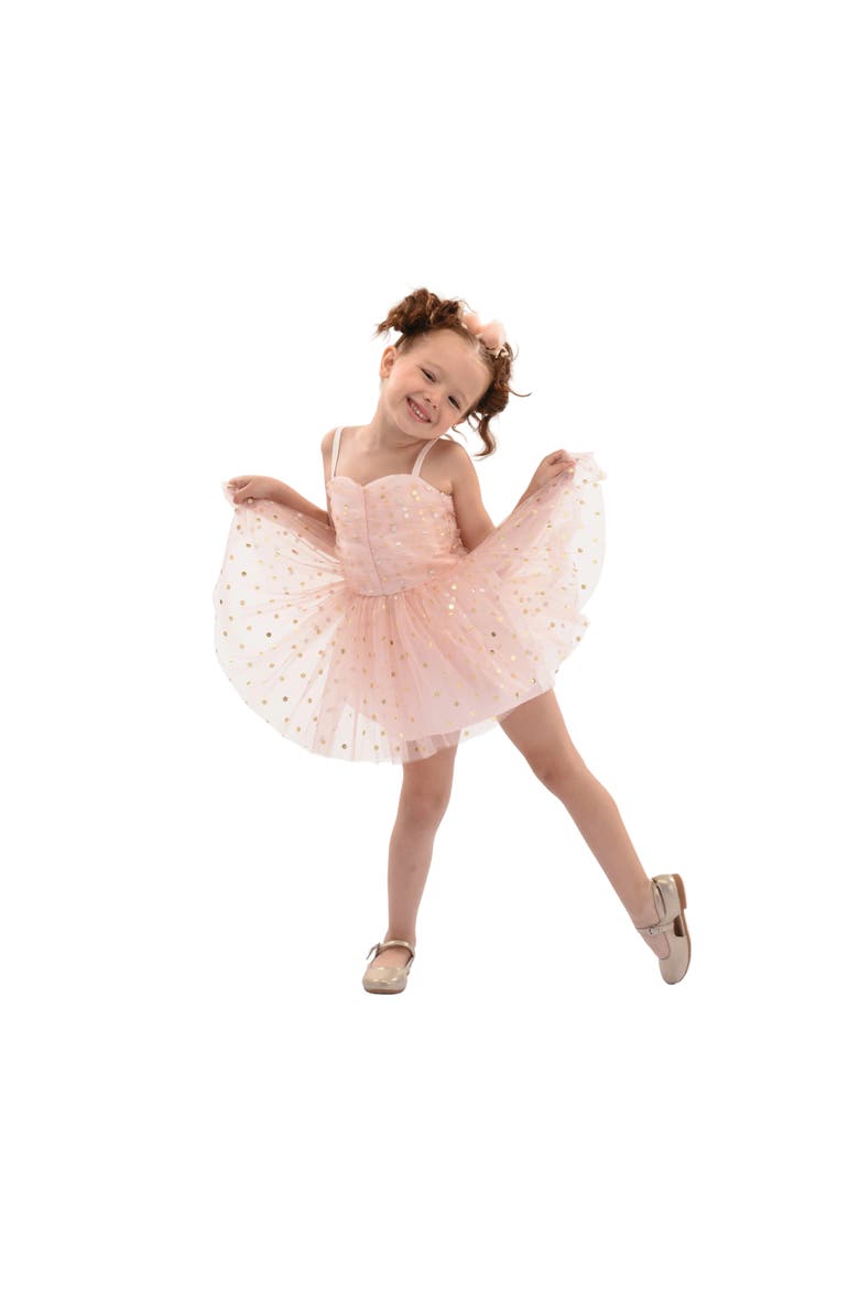 Marivelle Sequin Tulle Dress, Alternate, color, Pink
