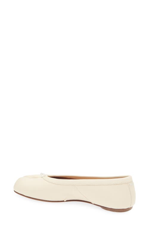 Shop Maison Margiela Tabi Ballerina Flat In White