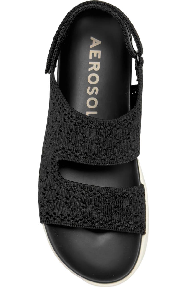 Aerosoles Helsea Mesh Slingback Sandal, Alternate, color, Black Lace Knit
