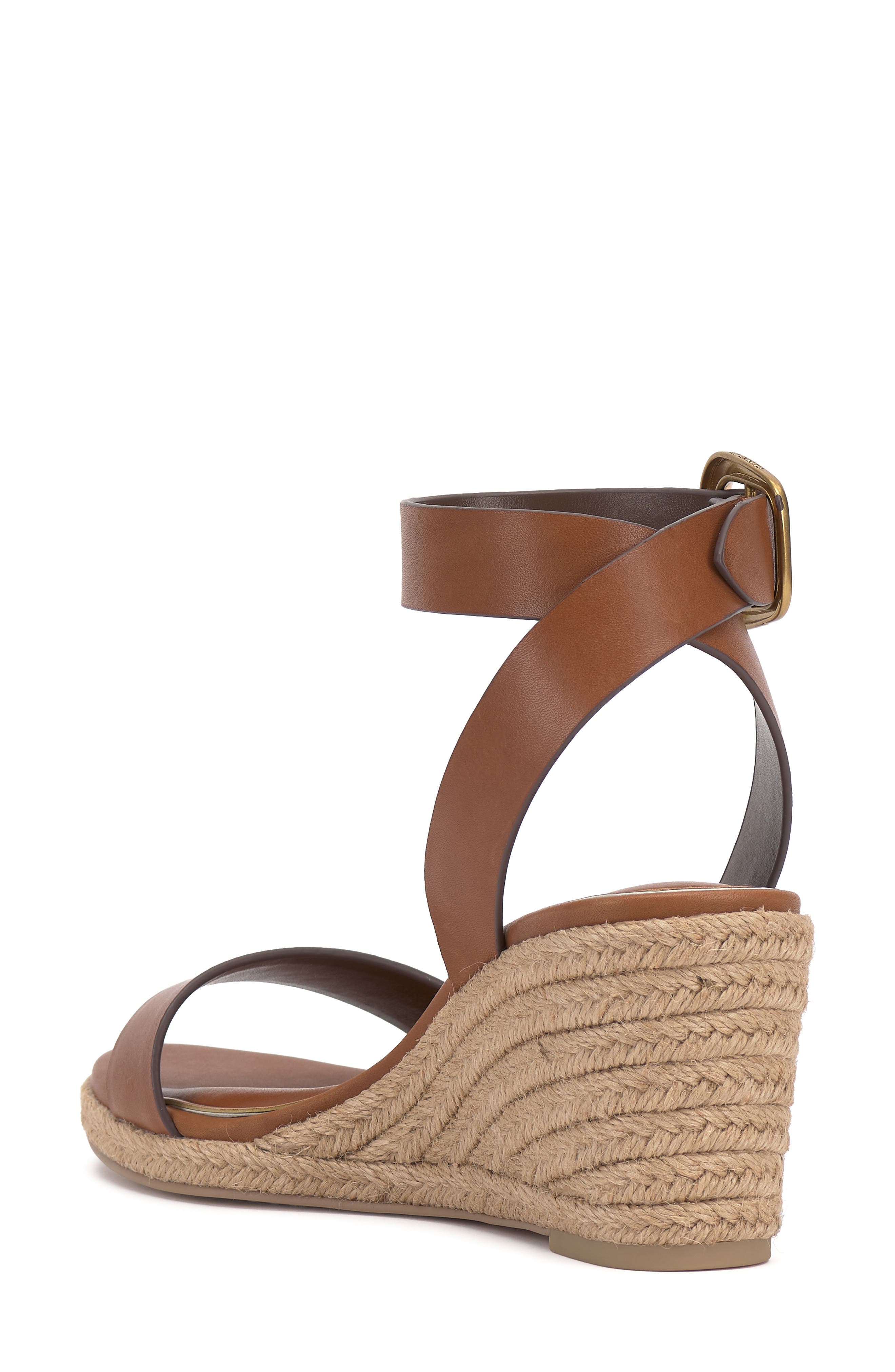 Vince Camuto Felia Wedge Sandal, Alternate, color, Mid Brown