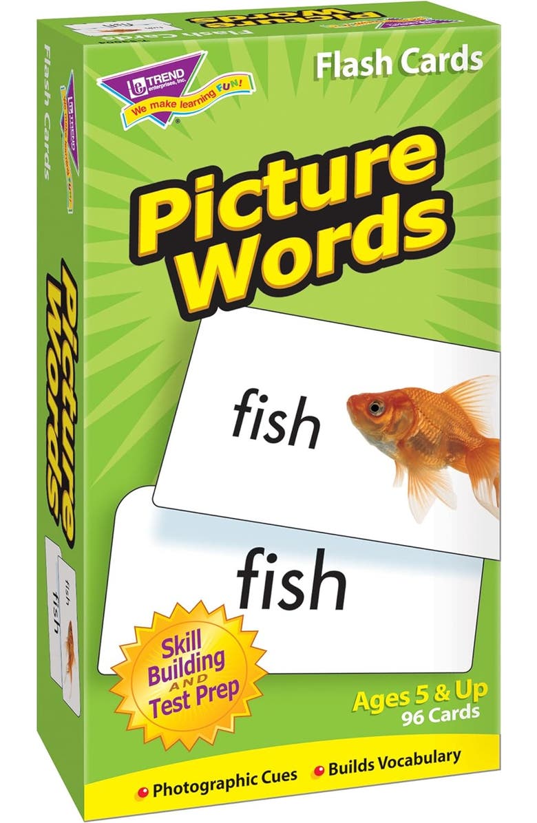 TREND enterprises, Inc. Picture Words Skill Drill Flash Cards Build Language Skills With Photos, Main, color, Multicolored