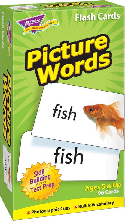 Picture Words Skill Drill Flash Cards Build Language Skills With Photos
