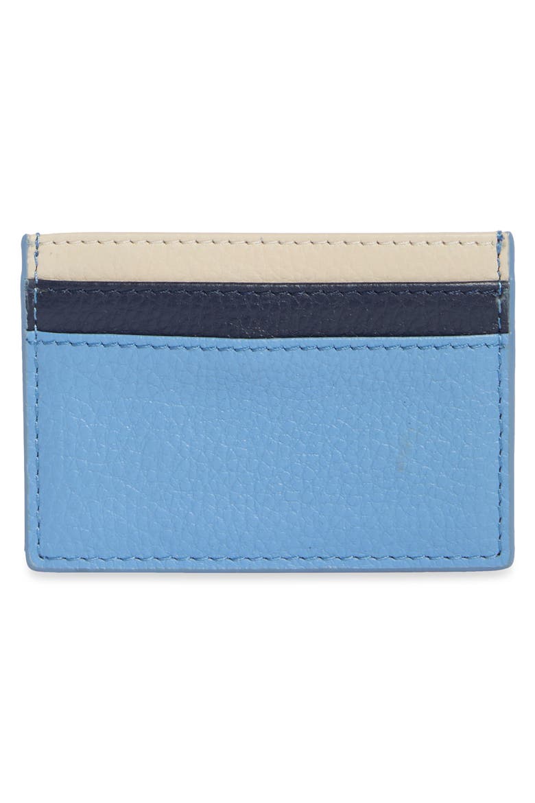 Margot Leather Card Case, Alternate, color, NAVY MISTYBLUE PARCHMENT