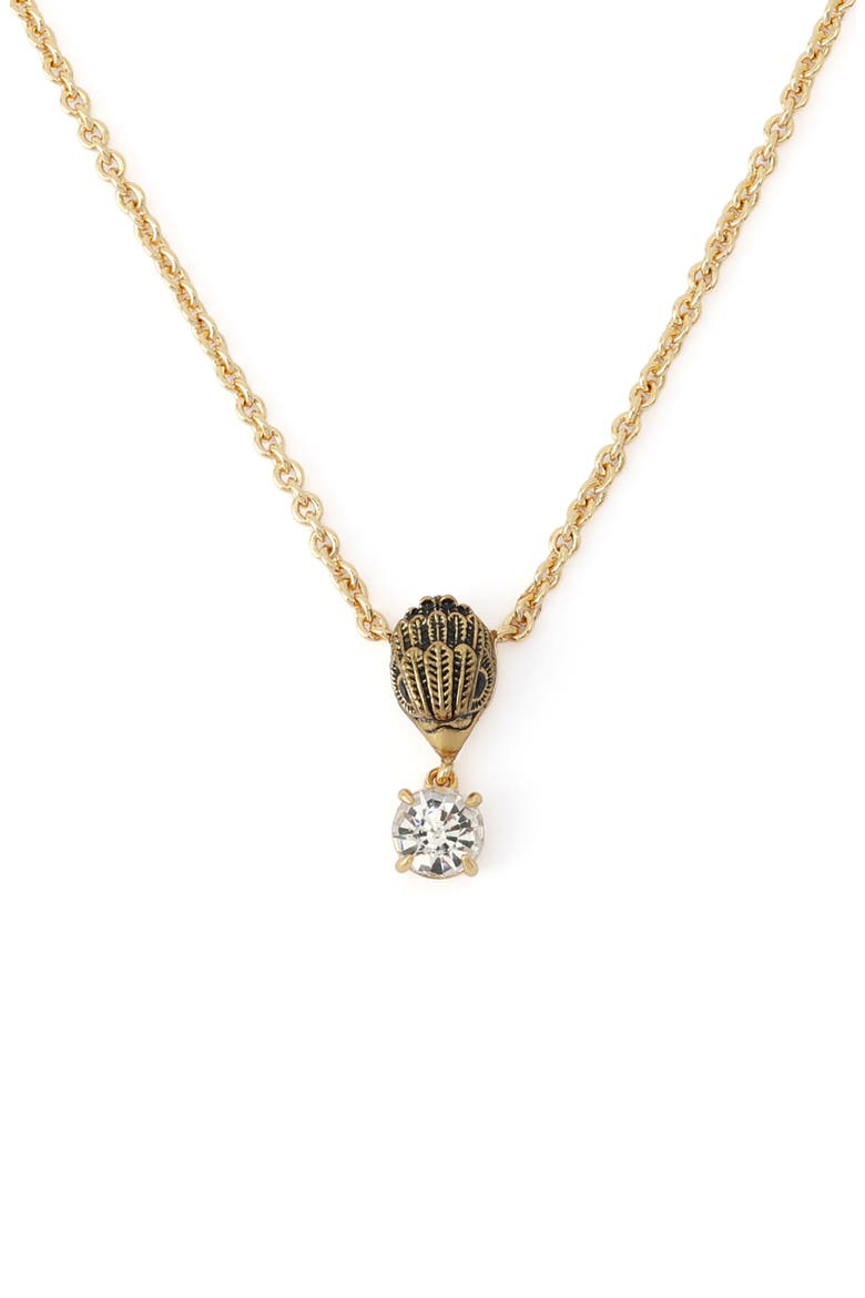 Eagle Gemstone Pendant Necklace, Alternate, color, GOLD/ CRYSTAL