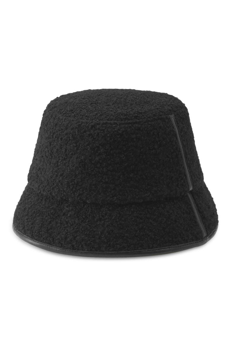 Monique Wool Bucket Hat, Alternate, color, BLACK