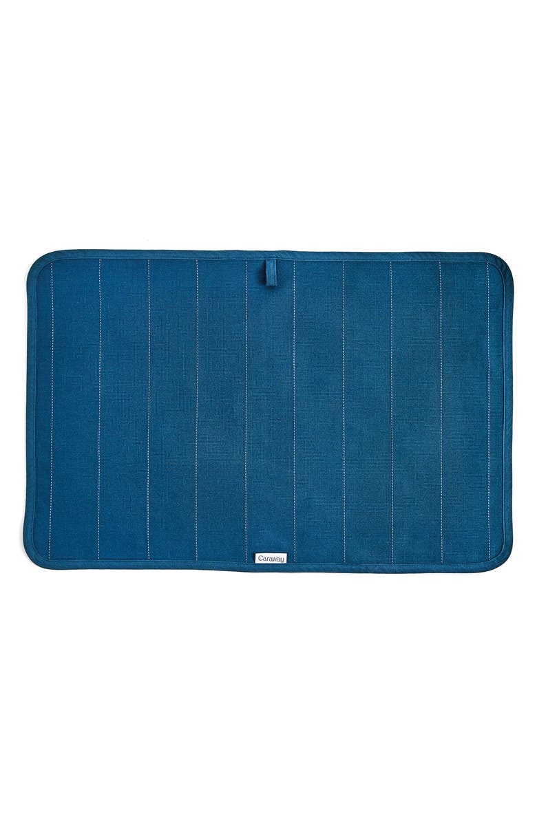 CARAWAY Set of 3 Cotton Tea Towels, Alternate, color, Navy