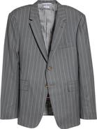 Thom Browne Flannel Chalk Stripe Sportcoat with Armbands