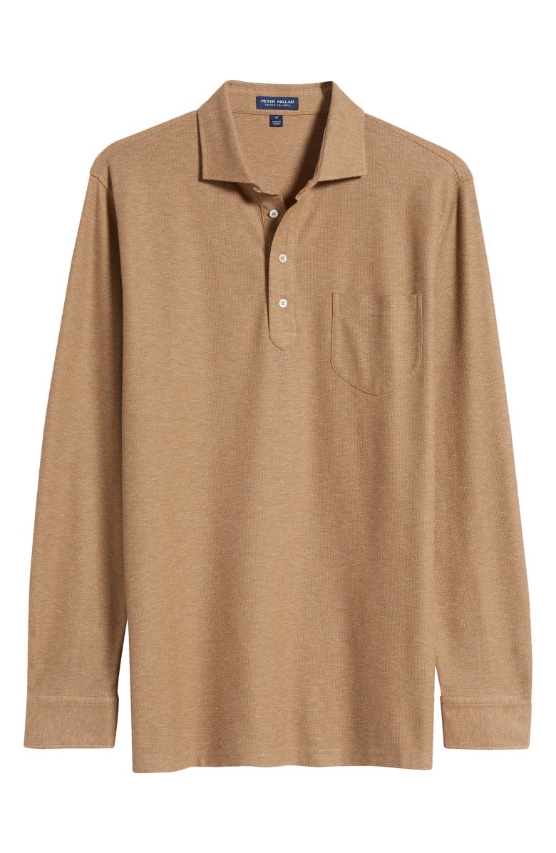 Peter Millar Crown Crafted Ramble Cotton & Cashmere Long Sleeve Polo, Alternate, color,