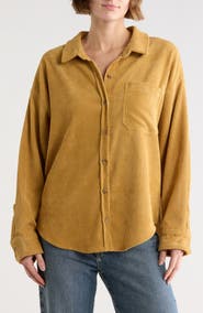 WISHLIST Oversize Corduroy Shacket
