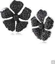 JARDIN Hibiscus Floral Pavé Crystal Stud Earrings (Nordstrom Exclusive)